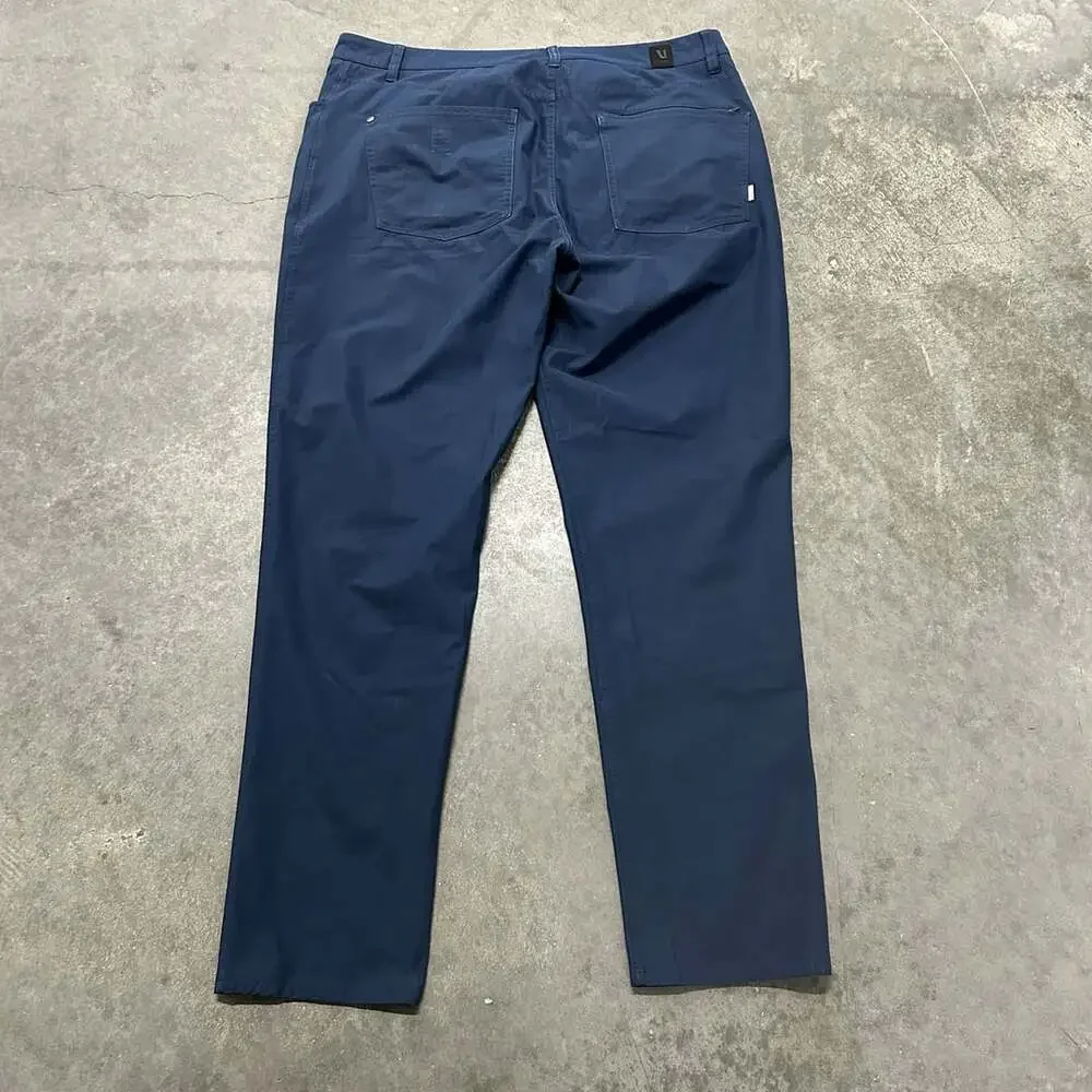 Vuori Meta Pant Blue Size 34x30 Slim Fit Performance